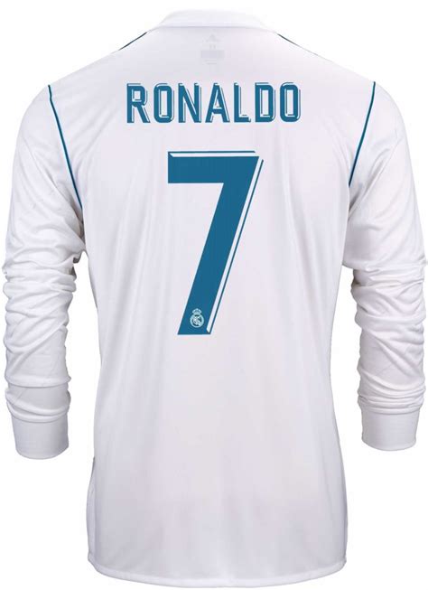 2017/18 adidas Cristiano Ronaldo Real Madrid L/S Home Jersey - SoccerPro