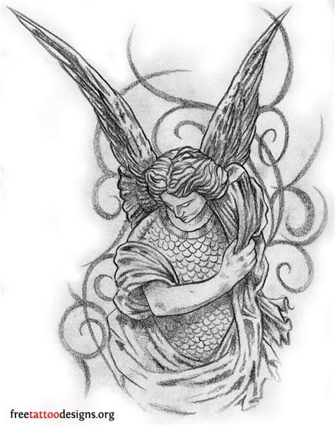 Angel Tattoos Angel Wings Guardian Angel And St Michael