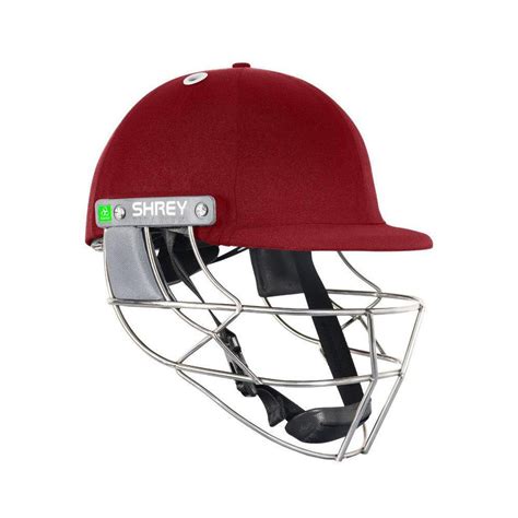 Shrey Koroyd Maroon Titanium Cricket Helmet Senior Sturdy Sports