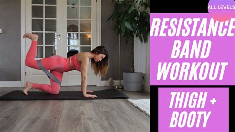 Booty And Thigh Resistance Band Workout Includes Stretch Youtube