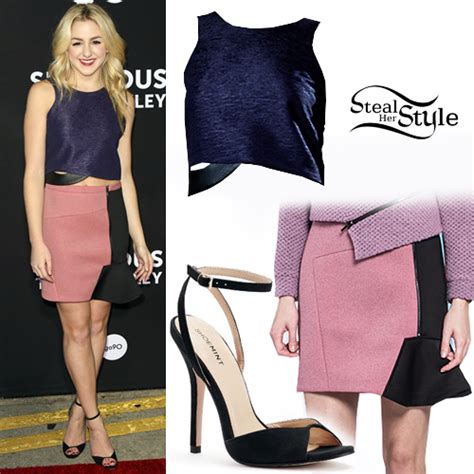Chloe Lukasiak Blue Crop Top Colorblock Skirt Steal Her Style
