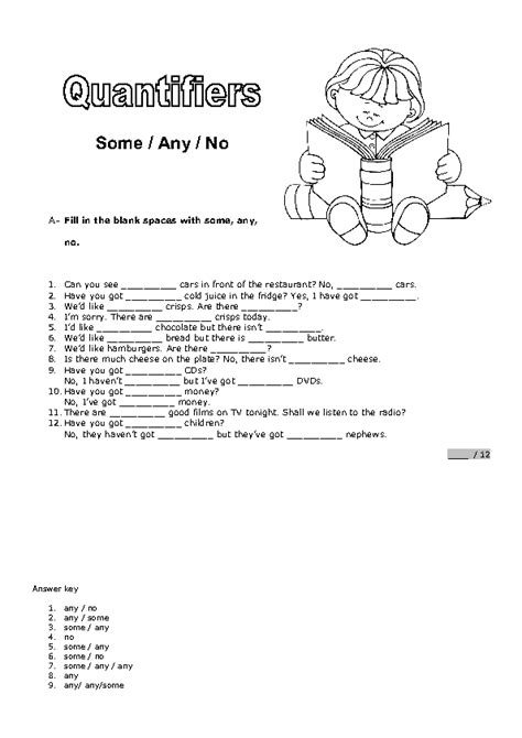 Quantifiers Some Any No Worksheet My English Printable Worksheets