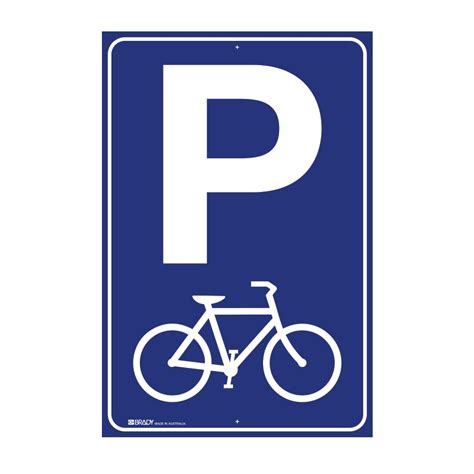 Parking Sign Bicycle Symbol W300mm X H450mm Seton Australia