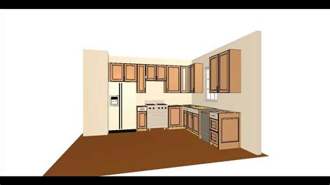 Use lighting to provide bigger illusion for small kitchen. simple kitchen layout - YouTube