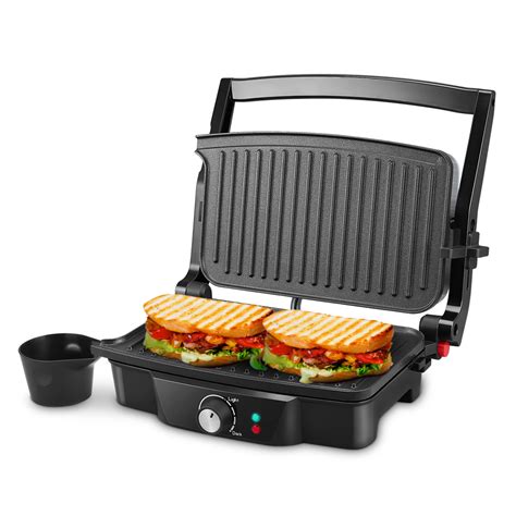 US Sold Only Panini Maker, iSiLER 4 Slice Panini Press Grill, Sandwich