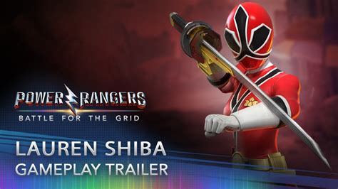power rangers battle for the grid lauren shiba red samurai ranger youtube