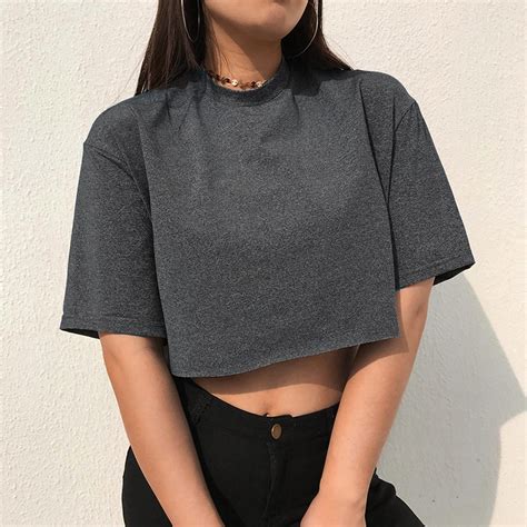 Sexy O Neck Solid Color Summer T Shirt Casual Short Tops Streetwear