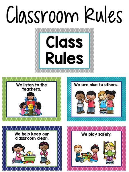 Pre K Classroom Rules Classroom Rules Poster Preschool Classroom