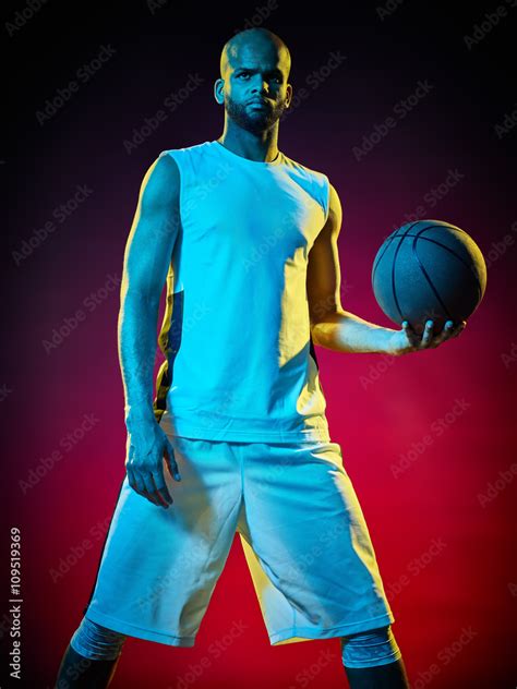 Foto Stock Basketball Player Man Isolated Adobe Stock