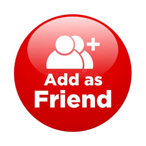 Add As Friend Button Stock Illustration Illustration Of Colourful