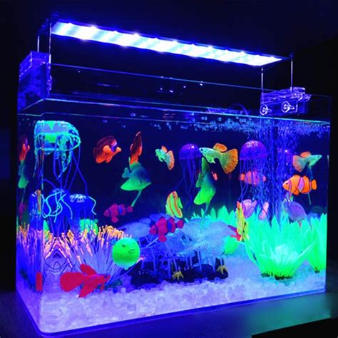 Luminous Artificial Goldfish Silicone Aquarium Ornament Glow In The