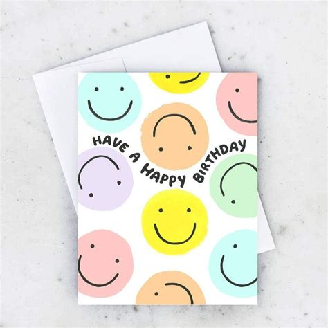 Smiley Happy Birthday Card Artofit