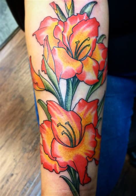 For a long time after the norman conquest in ad 1066, three out of four english boys were given some form of the conqueror's name, william. Red Gladiolus Flower Tattoo red and yellow gladiolus ...