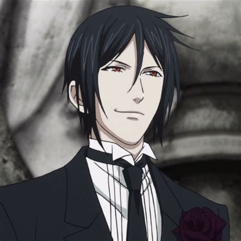 An Anime Character With Black Hair Wearing A Suit And Tie