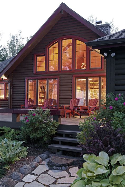 An Adirondack Inspired Cabin Remodel Log Cabin Exterior Log Homes