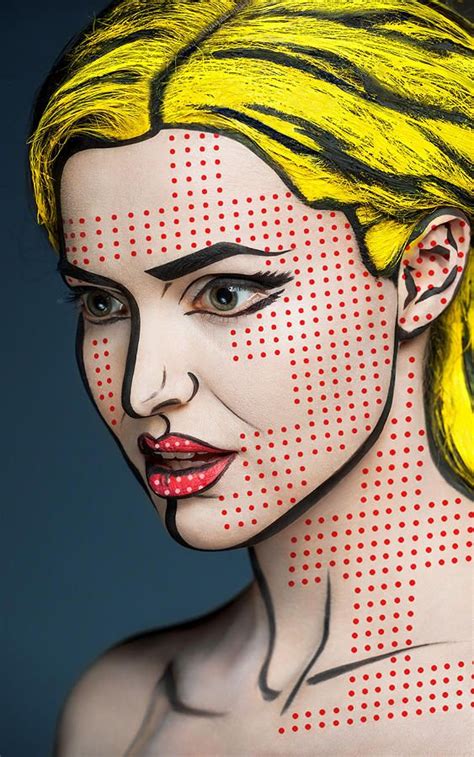 Insane Makeup Turns Models Into D Paintings Of Famous Artists Pop Art Makeup Halloween