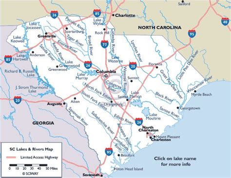 Map Of South Carolina Lakes And Rivers Greenwood Lake South Carolina