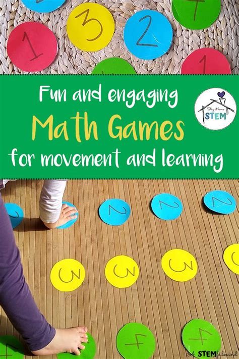 Stay At Home Math Fun Games For Movement And Learning Kindergarten