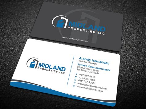 Professional Serious Property Management Business Card Design For