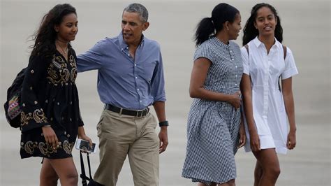 barack obama admits he s happy daughters malia and sasha are back home sheknows