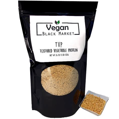 Premium Textured Vegetable Protein Tvp 16 Oz By Vegan Black Market
