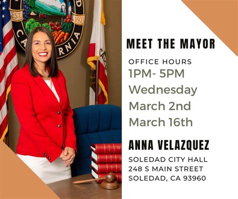 Soledad California On Twitter Mayor Anna Velazquez Will Be Hosting