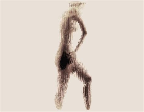 A Blurry Image Of A Woman Standing In The Air With Her Hands Behind Her
