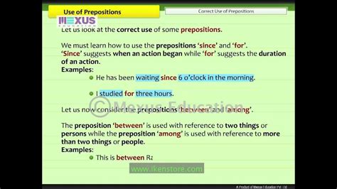 You, as the store owner, should confirm that payments have cleared bank accounts before you are taken to the direct bank transfer settings. Use of Prepositions | English Grammar | iken | ikenedu ...