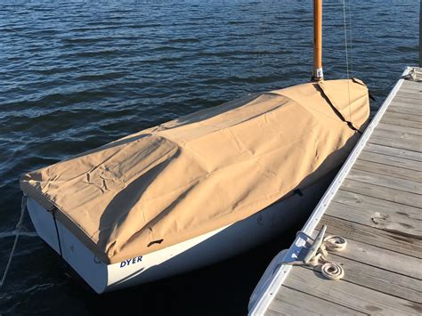 Dyer Dink 10 Sailboat Mooring Cover Mast Up Flat Cover Slo Sail