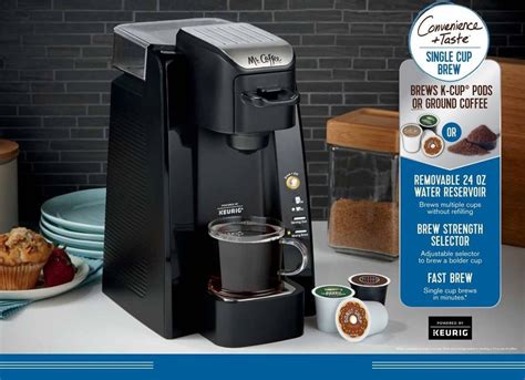 Mr Coffee Bvmc Sc500 1 Single K Cup Brewing System 24 Oz Black N8