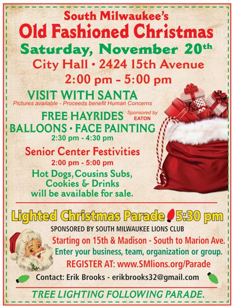 Merry Christmas Sign Up Now For The South Milwaukee Lions Lighted