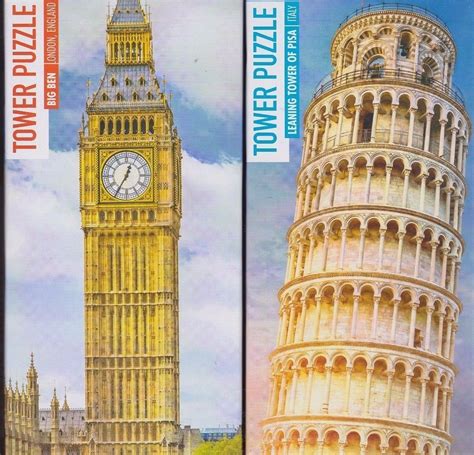 2 Jigsaw Puzzles Big Ben Leaning Tower Of Pisa 100 Piece Fast Shipping