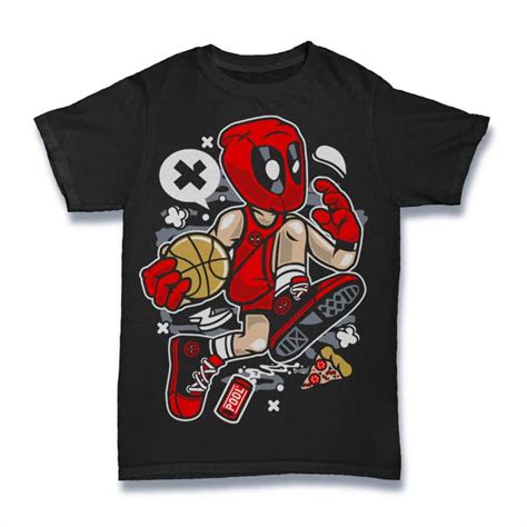 Shop for basketball shirt online or from your mobile. Deadpool Basketball t shirt vector illustration