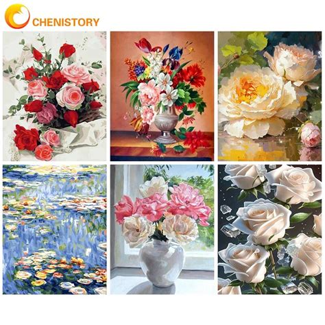 Chenistory Diy Painting By Numbers Set Acrylic Paints 40x50 Canvas