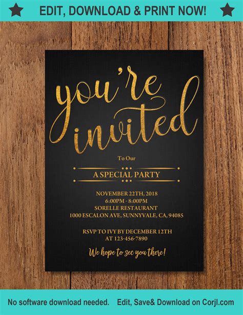 You Re Invited Template You Re Invited Digital Etsy Event Invitation Templates Invitation