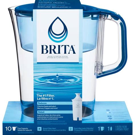 Brita Tahoe Cup Large Water Filter Pitcher In Blue With Standard
