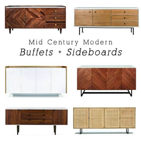 Includes 2 cabinets with 4 concealed shelving spaces. Best Mid Century Modern Buffets, Large Sideboards ...