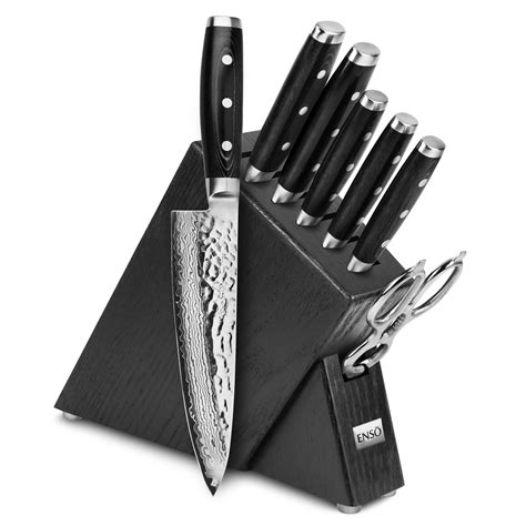 Selecting the best kitchen knife set depends on several factors, including your budget, how you cook, and the amount of space in your kitchen. Enso HD Slim Knife Block Set, 8 Piece, Black | Cutlery and ...
