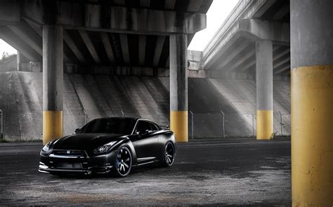Daily Wallpaper Flat Black Nissan Gtr I Like To Waste My Time