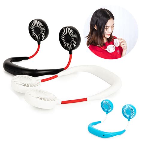 Nk Home Hand Free Personal Fan Mini Portable Usb Rechargeable