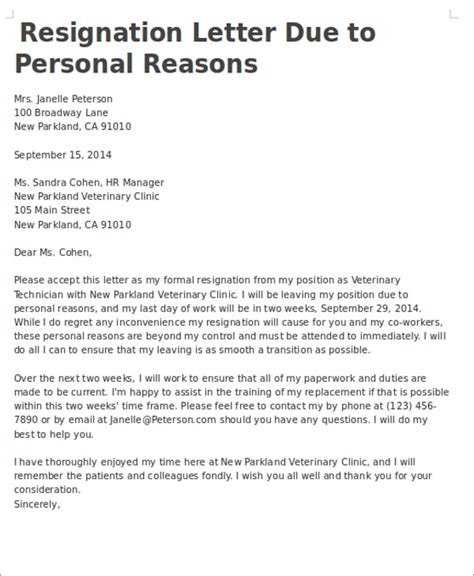 Sample Of Resignation Letter For Bpo Company