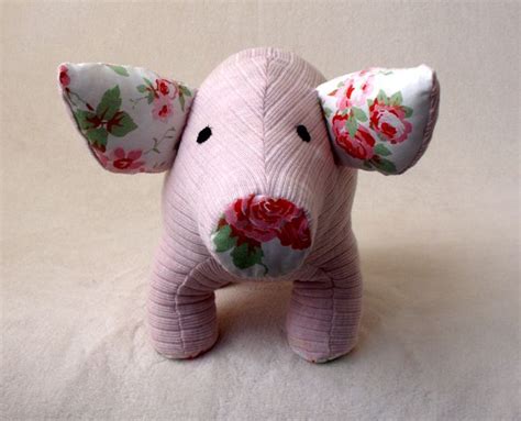 Shabby Chic Pig Stuffed Animal Made With Cath Kidston Fabric £2000