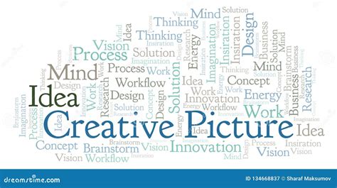 Creative Picture Word Cloud Made With Text Only Stock Illustration