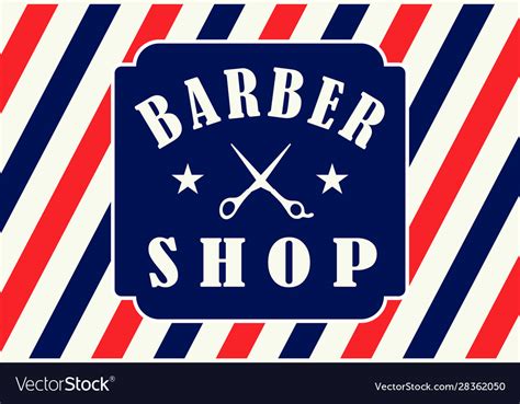 Barber Shop Sign Icon Texture Logo Royalty Free Vector Image