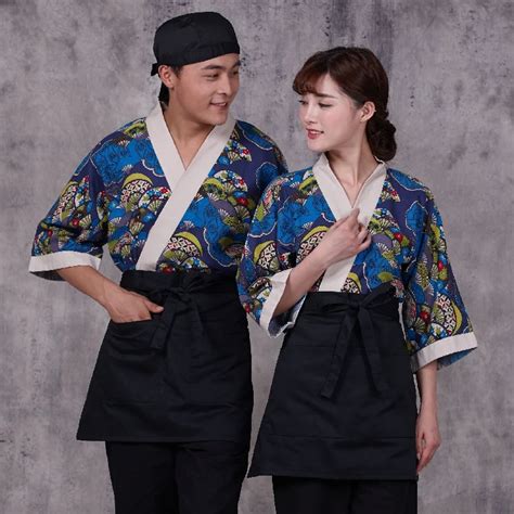 New Japan Style Chef Uniform Japanese Chef Service Kimono Work Wear Restaurant Work Clothes