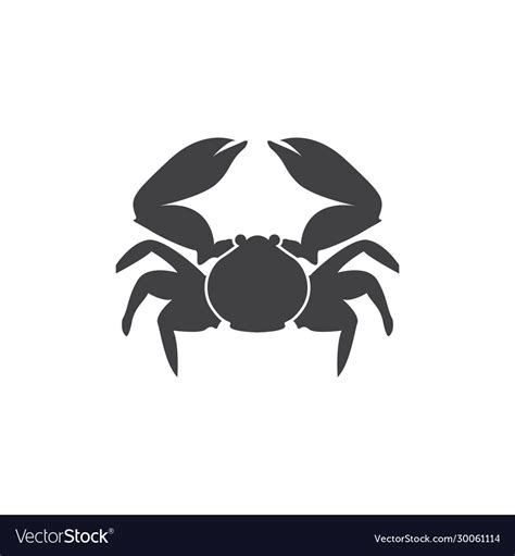 Crab Graphic Design Template Isolated Royalty Free Vector