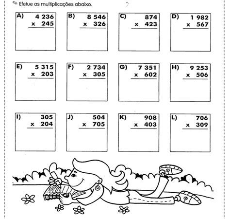 Atividades De Multiplicação 6 Ano