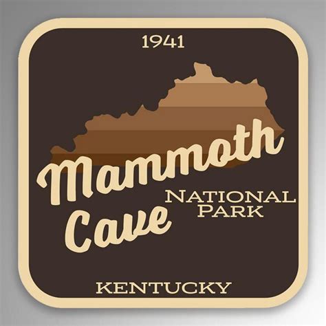 2 Pack Mammoth Cave National Park Decal Sticker 4 Inches By 4 Inches
