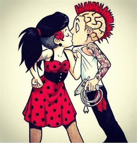 Cute Punk Couple Art Not Dead Pinterest Couple Love And Punk
