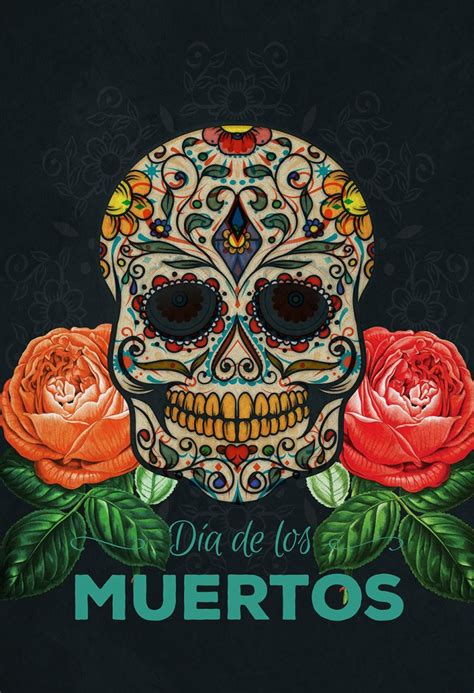 Dia De Los Muertos Mexican Retro Sugar Skull Illustration Art Print